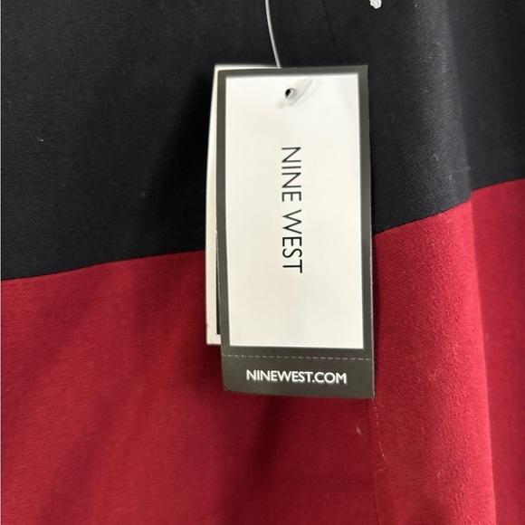 Nine West Striped Black and Red Pencil Skirt - Picture 3 of 9
